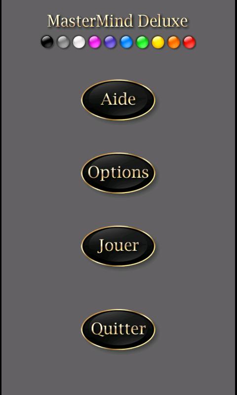 Android application MasterMind Deluxe screenshort
