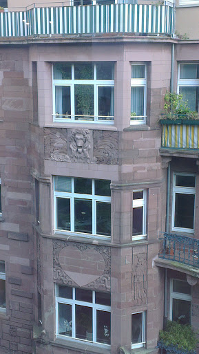 Historische Sandstein Fassade 