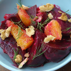Roasted Beet & Orange Salad with Creamy Dill Vinaigrette