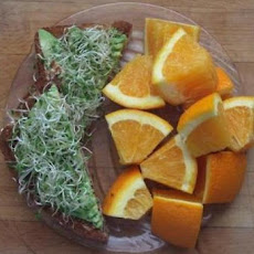 Avocado and Orange Sandwich