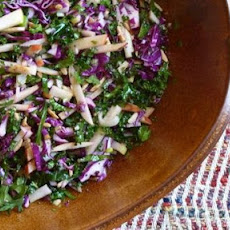 Kale and Cabbage Slaw with Apples and Ginger
