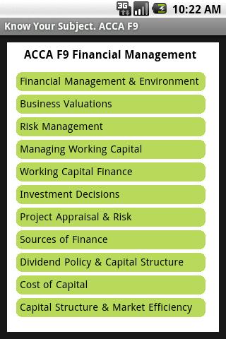 ACCA F9 Financial Management