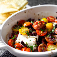 Baked Feta with Tomatoes and Olives