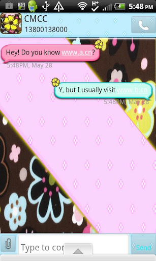 GO SMS THEME VintageGirly