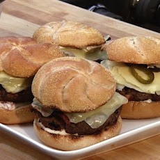 Grilled Turkey Burger with Sweet Pepper Mayo