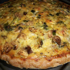 Broccoli Mushroom Feta cheese Quiche