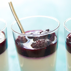 Panna cotta and stewed berries en verrines