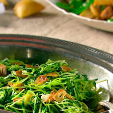 Pea Shoots with Garlic