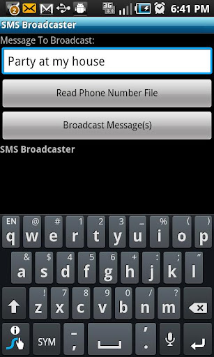 SMS Broadcaster