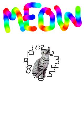 Cat Clock Meow Widget
