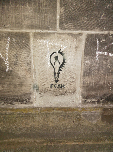 Schablonen Graffiti Fear