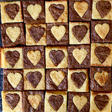 White and Dark Heart Brownies