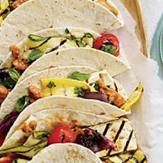 Tofu-and-Vegetable Tacos with Eggplant-Ancho Spread