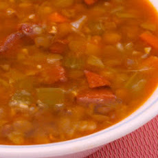 Lentil and Sausage Soup with Cabbage