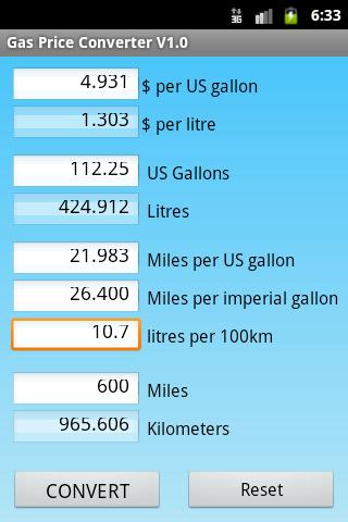 Gas Price Converter