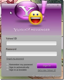 yahoo Messenger for Vista log in