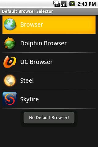 Default Browser Selector