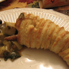 Roasted Vegetable Cornucopias With Gravy