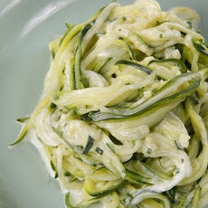 Zucchini Spaghetti with Creamy Lemon-Chive Dressing