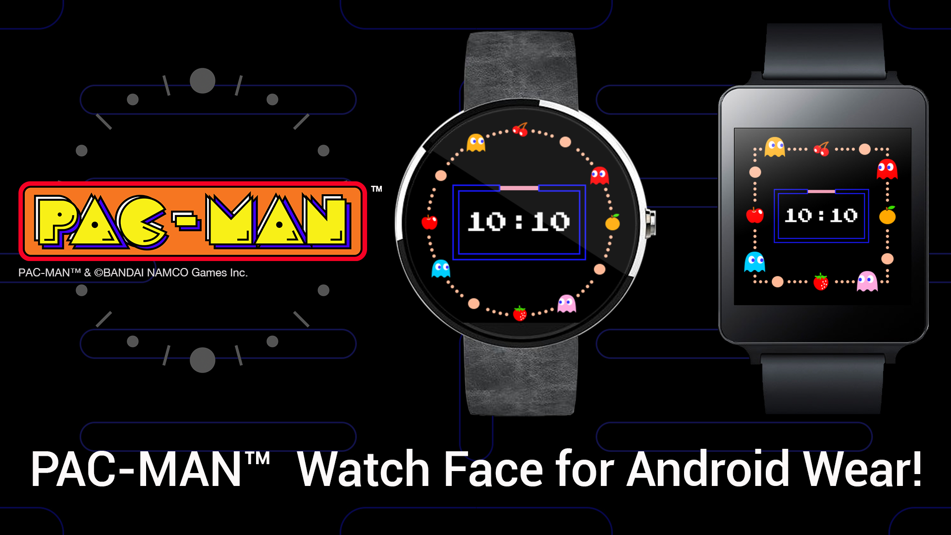 Android application PAC-MAN Watch Face screenshort