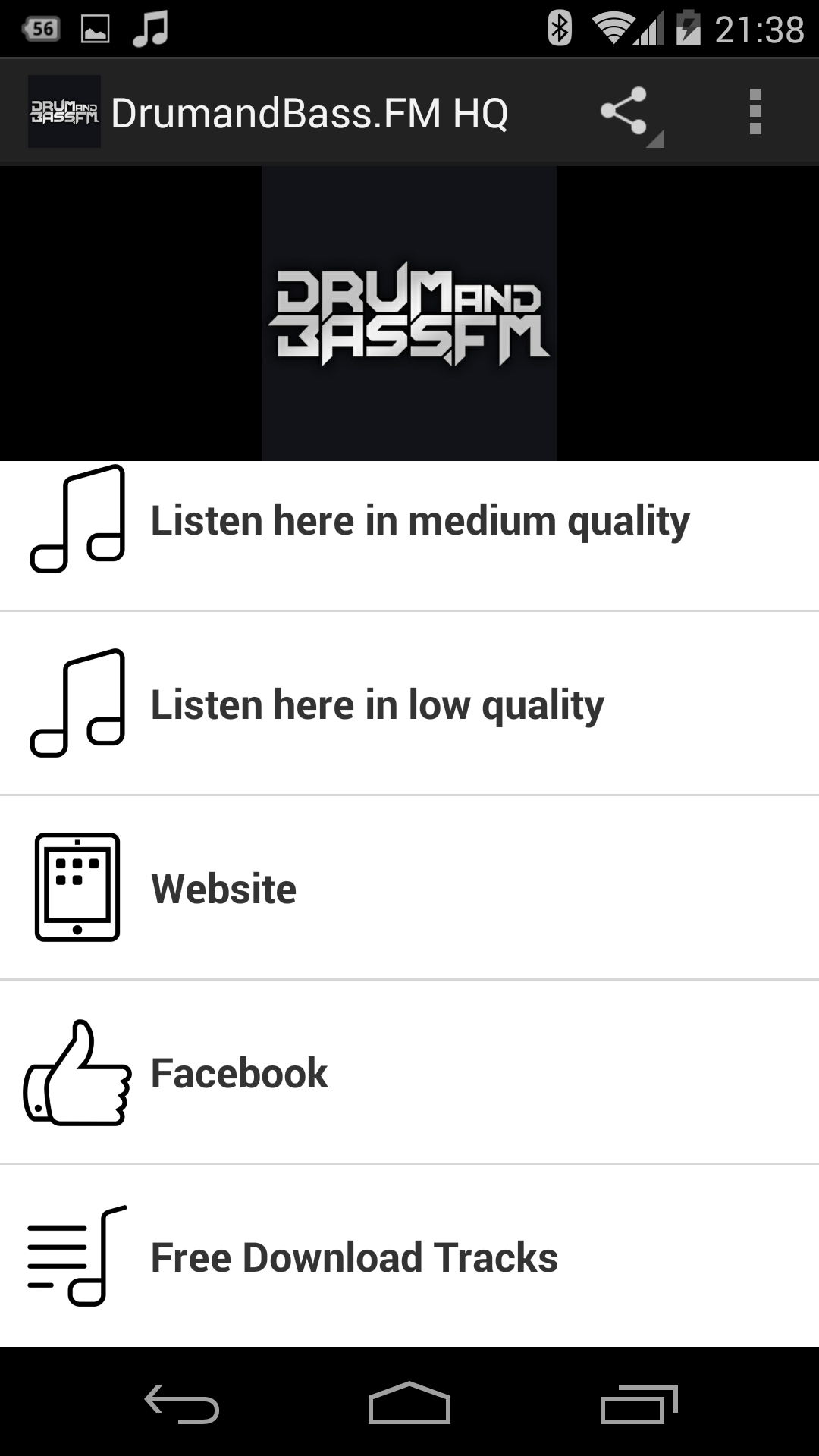 Android application DrumandBass.FM HQ screenshort