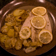 Roasted Halibut With Fennel & Potatoes