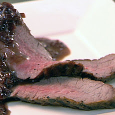 Grilled Flank Steak with Shallot and Red Wine Sauce