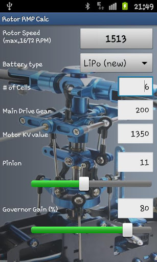 Heli Rotor RPM Calc