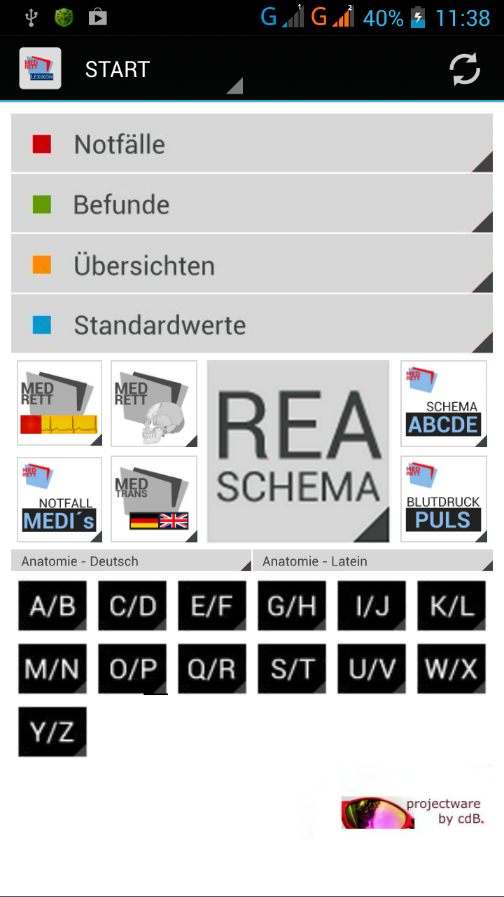 Android application Lexikon des Rettungsdienstes screenshort