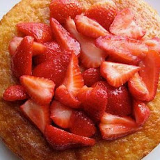 Lemon Verbena Pound Cake with Strawberries