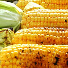 Grilled Corn Pudding with Poblano Peppers and Asiago
