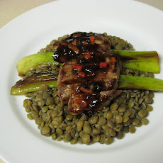 Pork Fillets w/Lentils & Charred Leeks