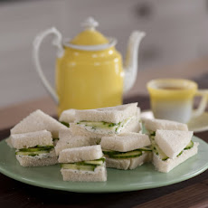 Cucumber and Lemony Dill Cream Cheese Tea Sandwiches