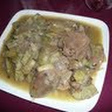 Beef Tongue with Artichokes Hearts