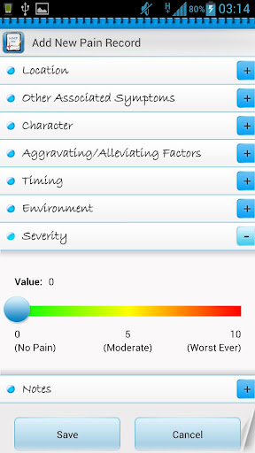 manage-my-pain-lite for android screenshot