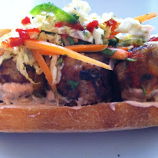 Banh Mi with Turkey Shrimp Meatballs