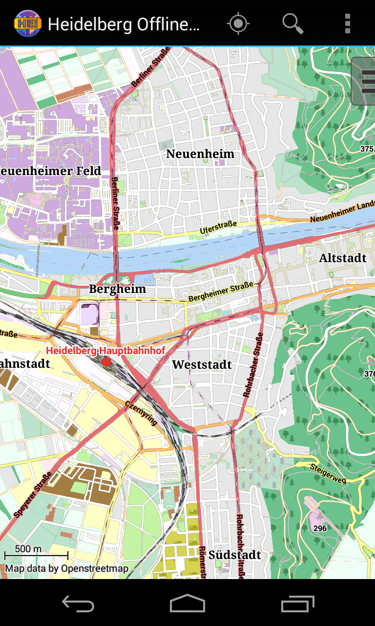 Android application Heidelberg Offline City Map screenshort