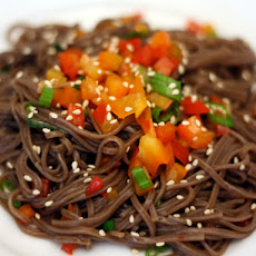 Dinner Tonight: Cold Soba Salad with Peppers and Ponzu Dressing