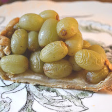 Roasted Green Grape Rosemary Tart