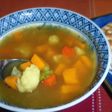 Cauliflower & Sweet Potato Curry Soup