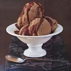 Chestnut Ice Cream with Chocolate Grand Marnier Sauce