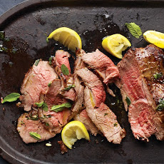 Grilled Leg of Lamb with Garlic and Mint