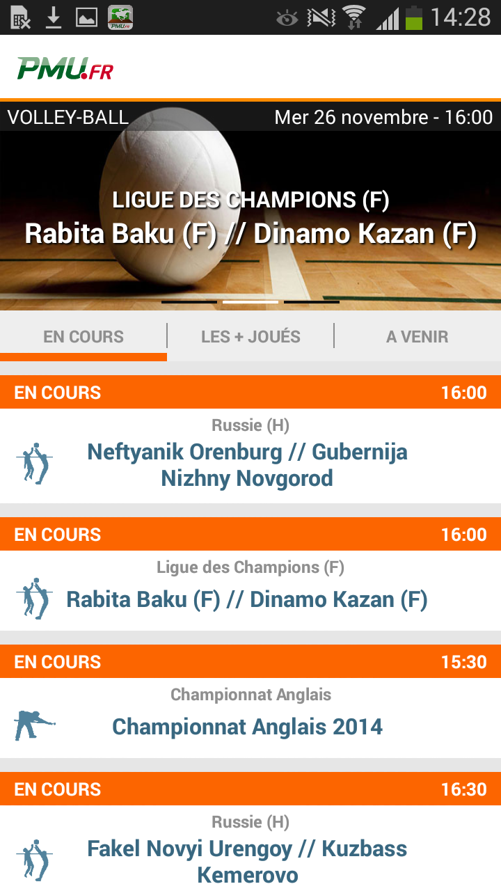 Android application Sports Live screenshort