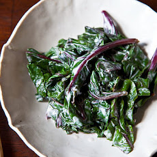 Warm Beet Greens with Sour Cream Dressing