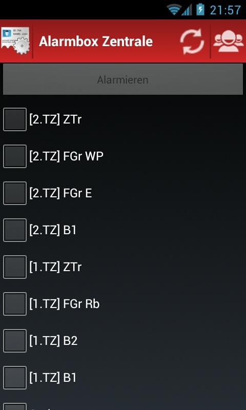 Android application Alarmbox Zentrale screenshort