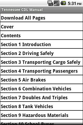 Tennessee CDL Manual