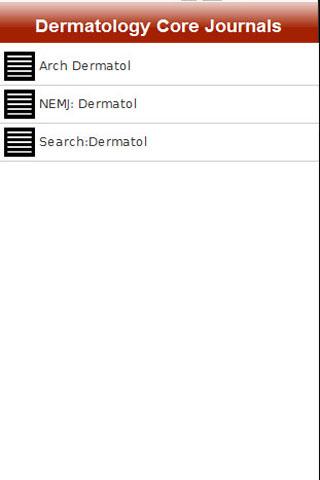 Dermatology Core Journals