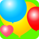 Colorful Balloons for kids mobile app icon