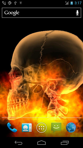 Skull Fire Live Wallpaper Free