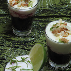 Blackberry cream & jelly verrines